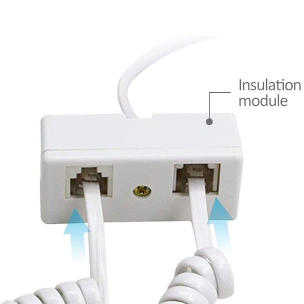 Kappaleita Kiinteä Puhelinkaapeli Rj11-kaapeli, Rj11 6P4C -kaapeli, Rj11-sovitin, 2-osainen 8P4C/Rj45 Uros Rj11, Puhelinjakaja-sovitin Rj11 Uros Kaksois-Rj
