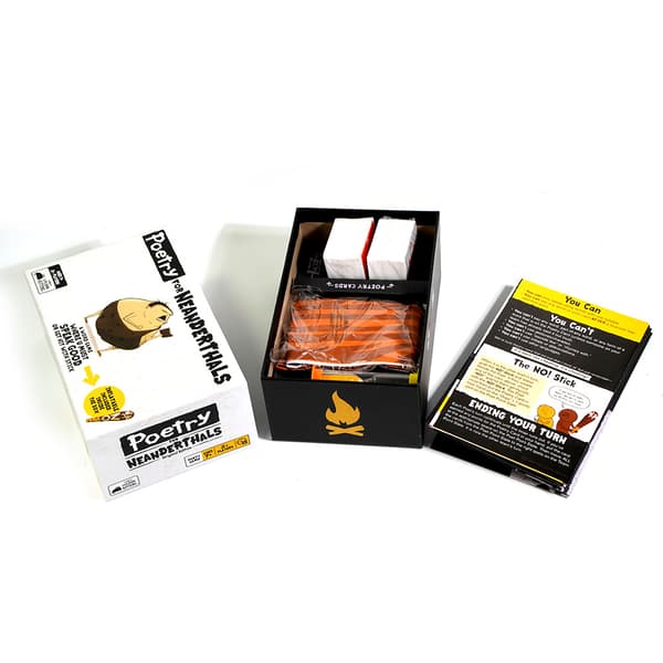 Exploding Kittens LLC Poetry for Neanderthals, Perhekorttipeli aikuisille, teini-ikäisille ja lapsille, Valkoinen