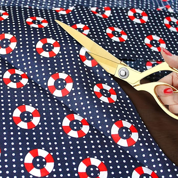 Professionell Guldsax för Sömnad - 26,4 cm Rostfritt Stål Tyg Sax - Skräddarsax för Tyg, Kläder, Läder, Jeans, Ändringar