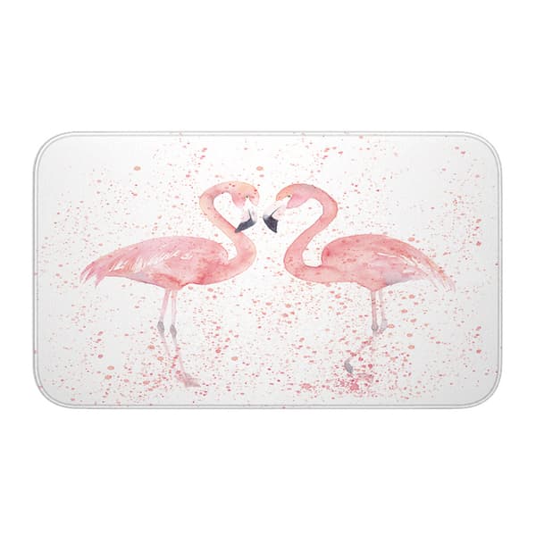 Rosa Flamingo Duschdraperi 3D Digitaltryck Vattentät Dusch