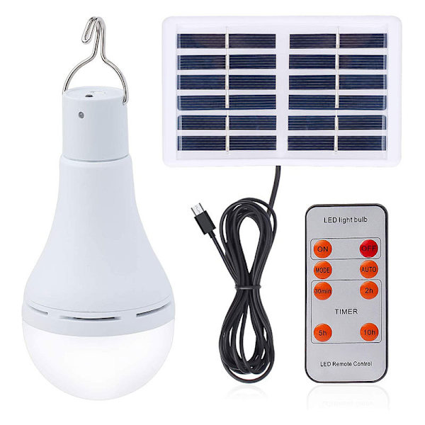 9w bärbar LED solcellscampinglampa fjärrkontroll