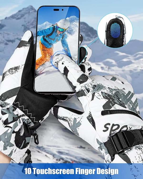 Vinter Skigloves - 5-Finger Vanntett Vinterhansker, Snowboardhansker