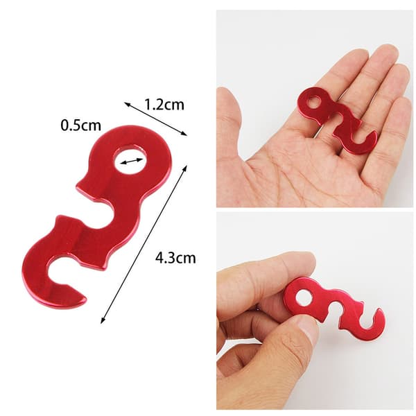 Taujusterer for camping i aluminiumlegering