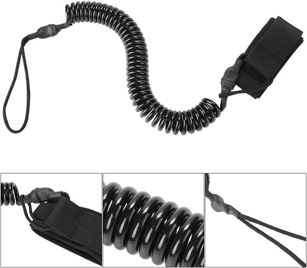 Surfboard Leash, TPU Bodyboard Leash, Coiled Foot Strap, Udtrækkelige sikkerhedsstropper til Shortboard