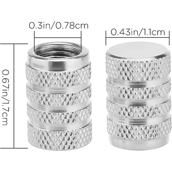 8 stycken däckventilstamlock , cap med