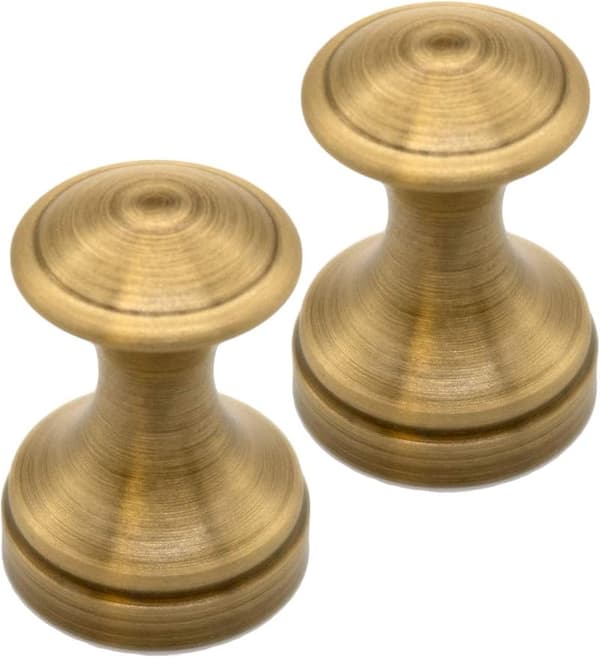 Sæt med 2 Solide Messingvægkroge - Klassisk Design - Bronze