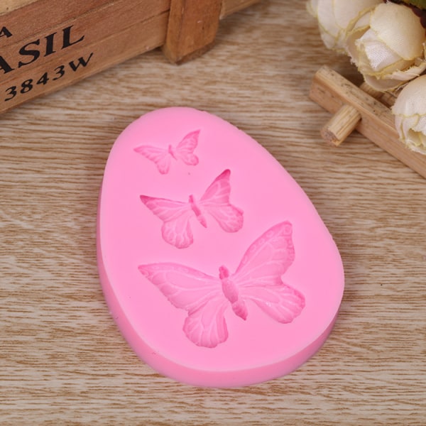 1pc 3D Butterfly Silicone Mould Fondant Cake Topper Mold Chocolat