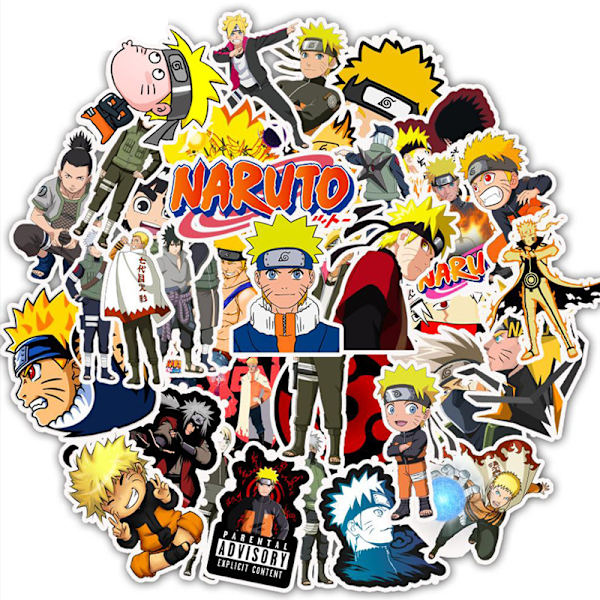 50 kpl Naruto-tarroja vedenpitävät vinyyliset tarrat vesipullo matkatavarat pyörä auto