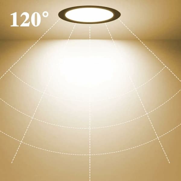 Led Downlight Recessed Black Extra Flat, 2 Pack 7W 700LM = 70W glødelampe, IP44