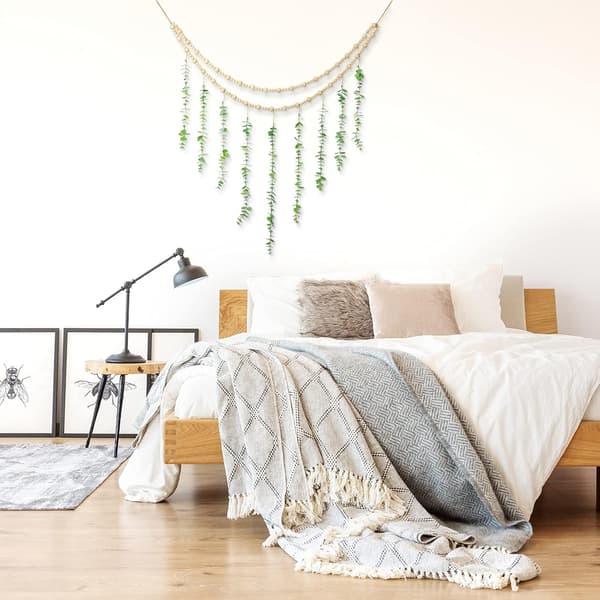 Hængende Eucalyptus Boho Vægdekoration Stor Boho Soveværelse Vægophæng