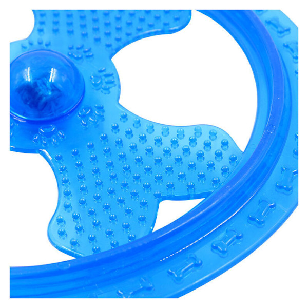 Hundfrisbee med blinkande LED-lampor för lek på natten
