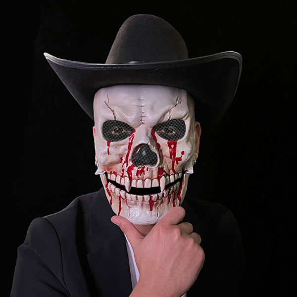 Halloween-dödskalleaccessoarer halvmaskadekaraktärsaccessoarer
