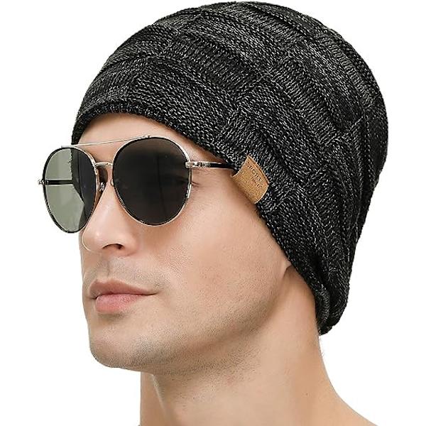 2-pack Slouchy Beanie för män Vintermössor för killar Coola Beanies
