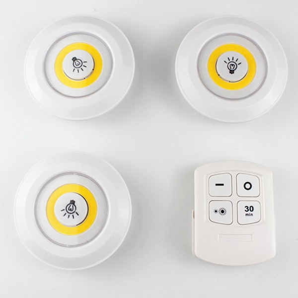 Puck Light, LED Puck Light Batteri (ingår ej) Drivs Dimbar C
