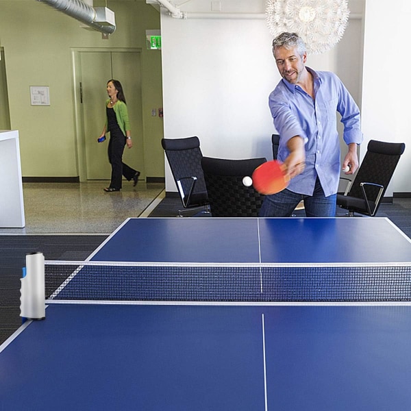 Ping Pong Net, Retractable Bordtennis Net/Udskiftningssæt, Justerbar Net, Bærbar Rejsenet, Tilbehør til Indendørs og Udendørs Brug
