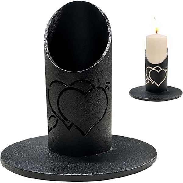 Svart Kommunionsljus, Dekorativ Kommunionsljusstake, Metall för Dopljus, Dopljusstake, för Kommunionsljus, Bröllopsljus, T