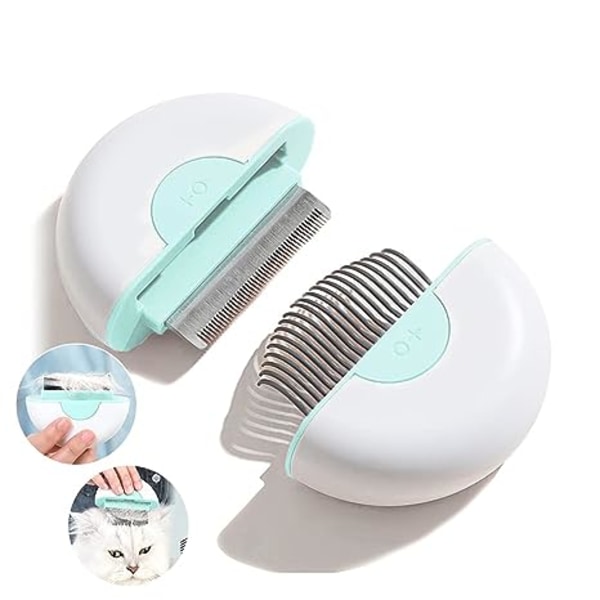 Cat Shedding Brush Massage Shell Comb Sæt, Cat Shedding Brush til Sheddi