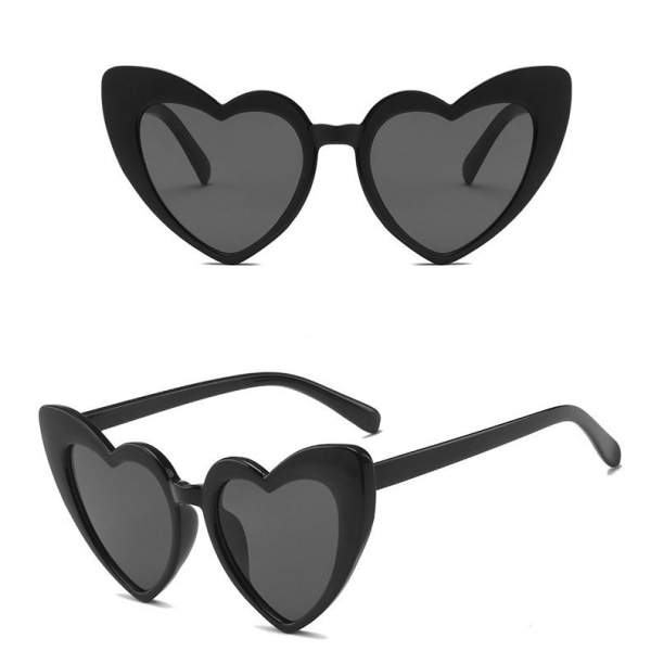 2 pièces coeur lunettes de soleil pour femmes sans monture mince