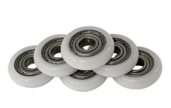 Dusjdørruller, diameter 17,7 mm, sett med 8