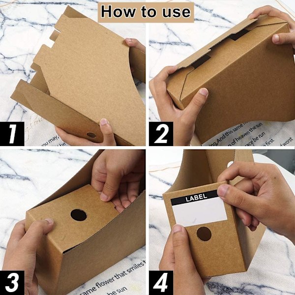 2 st tidningshållare, 26 cm x 9 cm kartong kraft tidningshållare