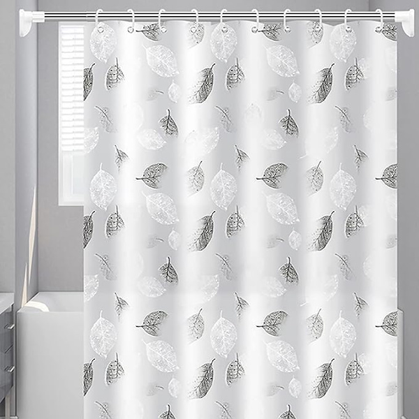 Antimug-bruseforhæng 180 × 200 cm Vandtæt bruseforhæng 12 gardinkroge