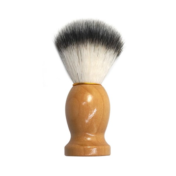 Sæt med barberkost i rustfrit stål, sæt med hårbørste, sæt til barbering for mænd