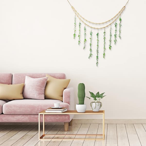 Hängande Eucalyptus Boho Väggdekor Stor Boho Sovrumsvägg Hängande