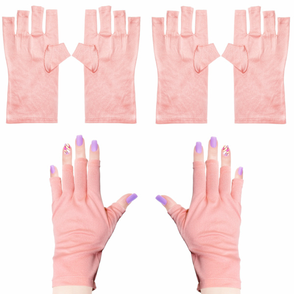 2 par UV-skyddshandskar Fingerless handskar för att förhindra