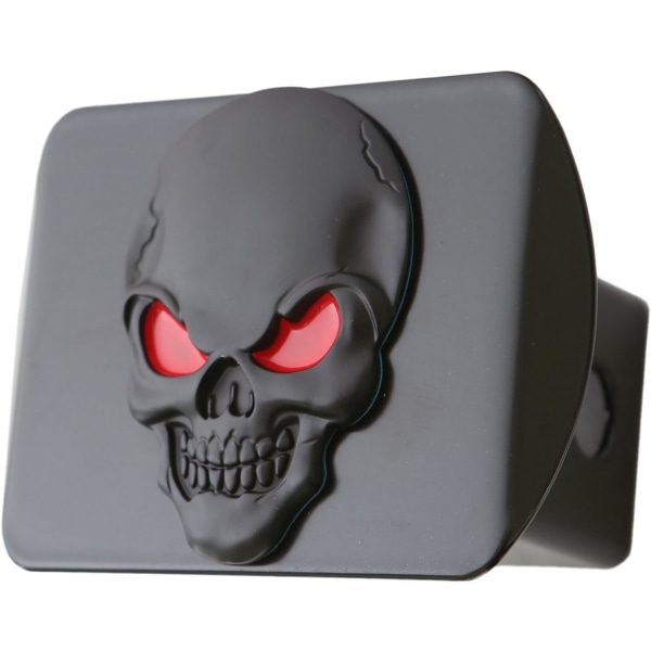 100% Metal Skull 3D Emblem Trailer Hitch Cover Passar 2" mottagare