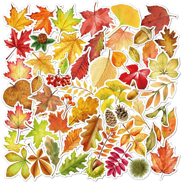 Vinylklistermärke Autumn Leaves (55 stycken), Scrapbooking-klistermärken, L