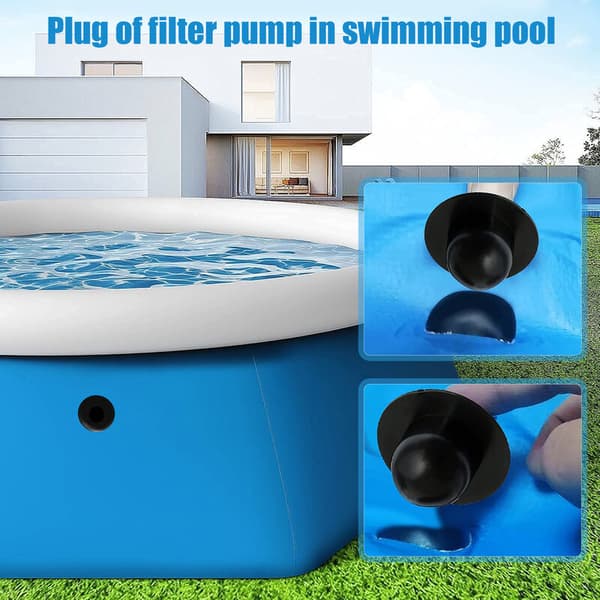 Pool Udskiftningspumpehætte Sort (10 stk.)
