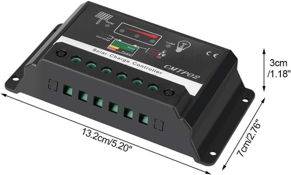 30A 12V/24V Intelligent Solarladeregulator Solcellepanelregulator Batteriregulator