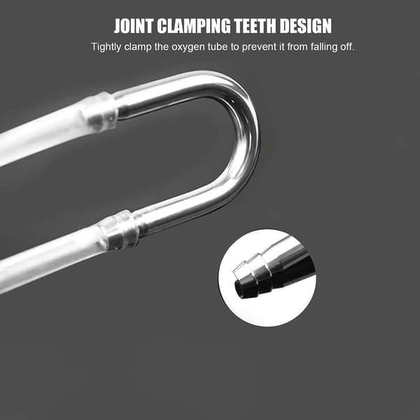 2 st akvarium U-formad armbåge rostfritt stål slang syrepump CO2