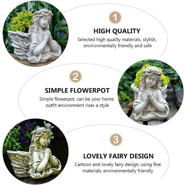 Ängel Staty Krukväxt Huvud Krukväxt Succulent Krukväxt Människa Flo