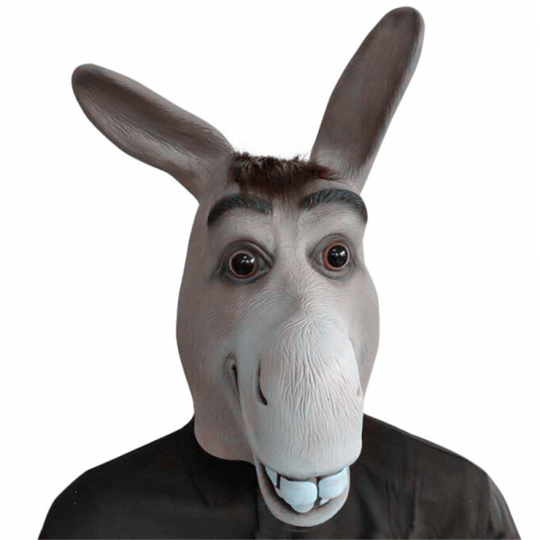 Æselmaske Dyremaske Kostumefest Cosplay Latexmaske Til Hal