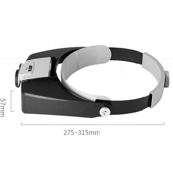 Huvudband Lupp Urmakare Handsfree Förstoringsglas med Li
