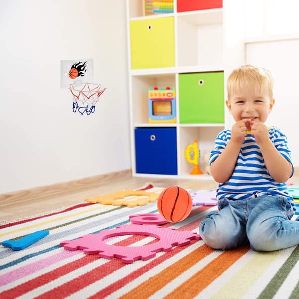 Mini basketkorg och bollar - Sovrum Badrum Toalett Kontor D