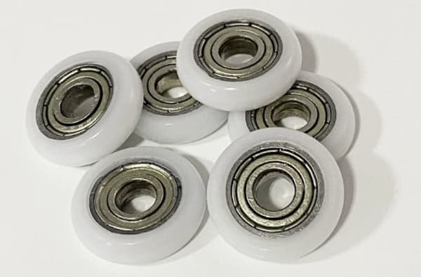 Brusekabineruller, diameter 17,7 mm, sæt med 8