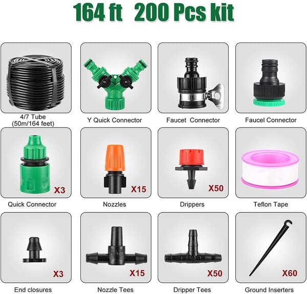 DIY Hage Vanningssystem Kit 50M Drypp Hage Vanningssystem For Ga