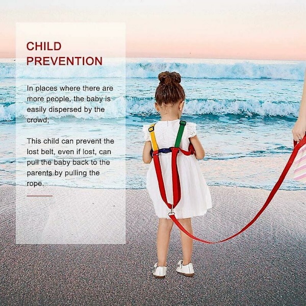 Antiförlust säkerhetskoppel, 2 i 1 Baby Walking Harness Child Leash