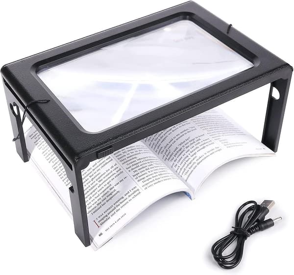 Full Page Reading Magnifier Hands Free Rectangular Standing Magni