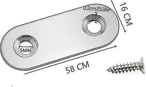 Feste flate plater, 10 stk montering benplaterte braketter