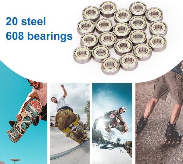 20-pack 608 ZZ kullager Dubbelskyddade