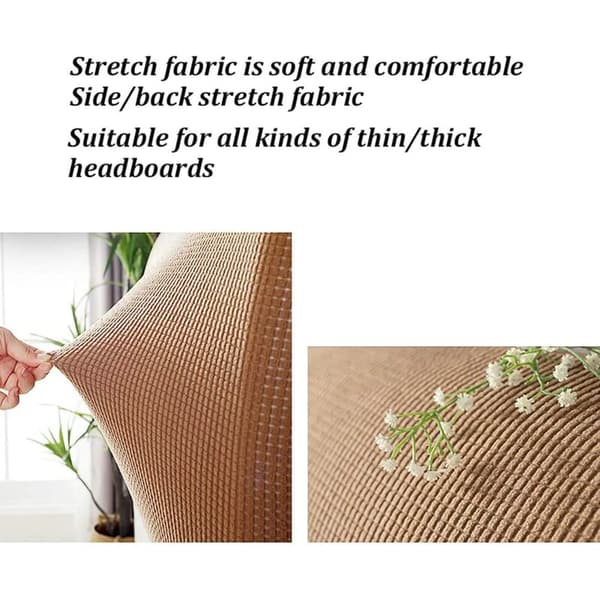 Enfärgat sänggavelskydd, quiltad botten, dammskydd, all-inclusive elastiskt skydd, sovrumsreplika, grå pullover 120 cm