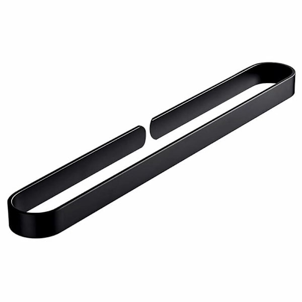 Vægmonteret håndklædeholder til badeværelset, selvklæbende håndklædeholder, ingen boring håndklædeholder 40 cm, aluminium (sort)