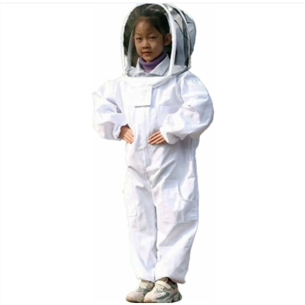 Hvidt biavlertøj - Beskyttende biavlertøj til børn -