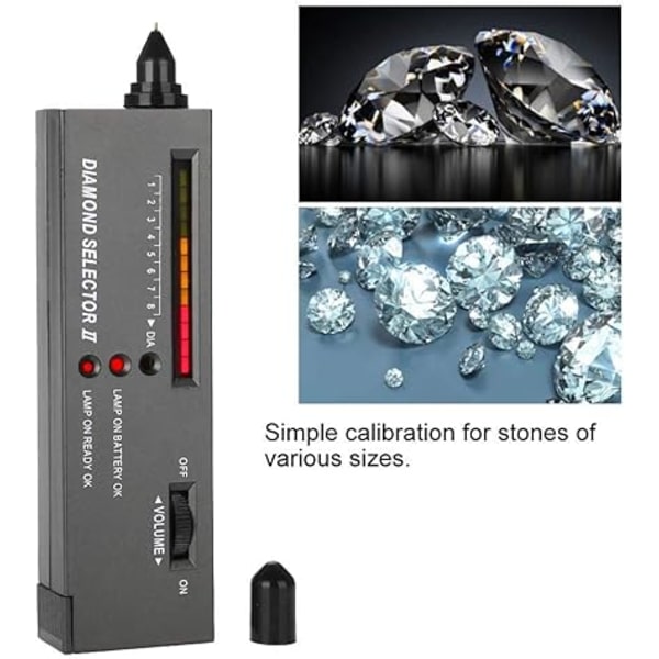 Bærbar LED Diamant Tester, Smykker Ædelsten Selektor Præcisionsværktøj Lupper Værktøjssæt Juveler Selektor Diamant