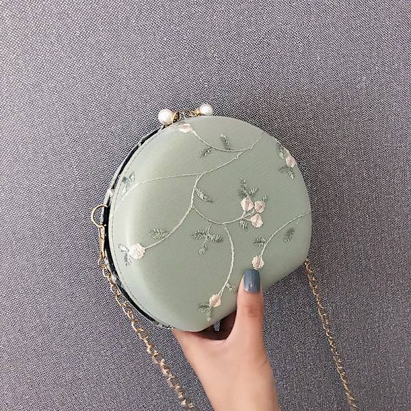 Kvinne Håndveske Peach Hjerteformet Blonder Skulderveske Clutch Bag, Svart