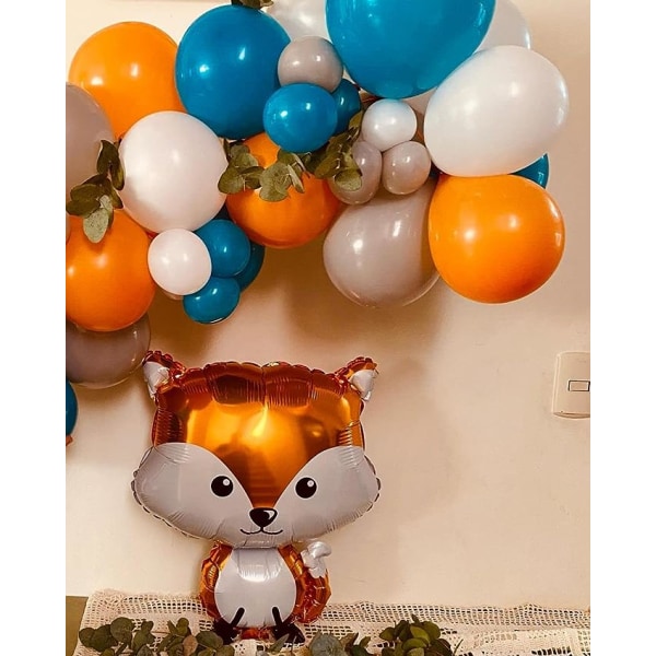 2 stk. ræveformede store Mylar folie critter ballon skovtema