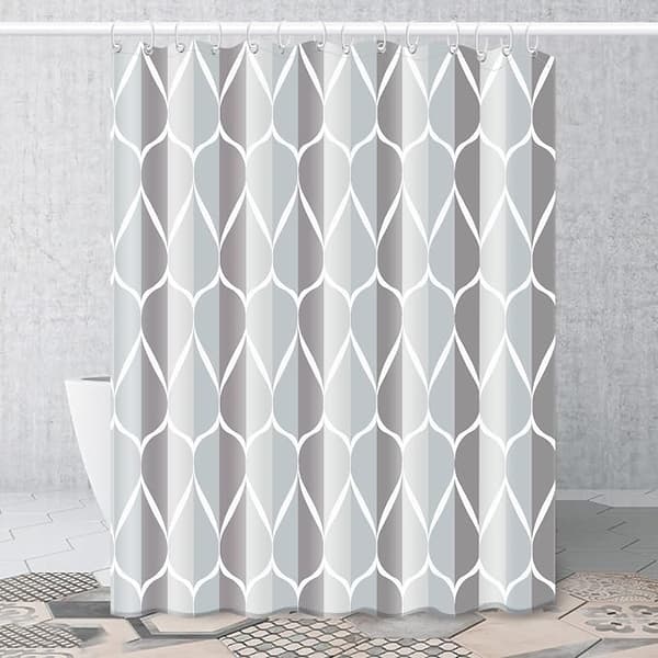 Bruseforhæng 180 x 180 cm 100% Polyester med Ringe, Anti-Milde
